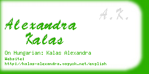 alexandra kalas business card